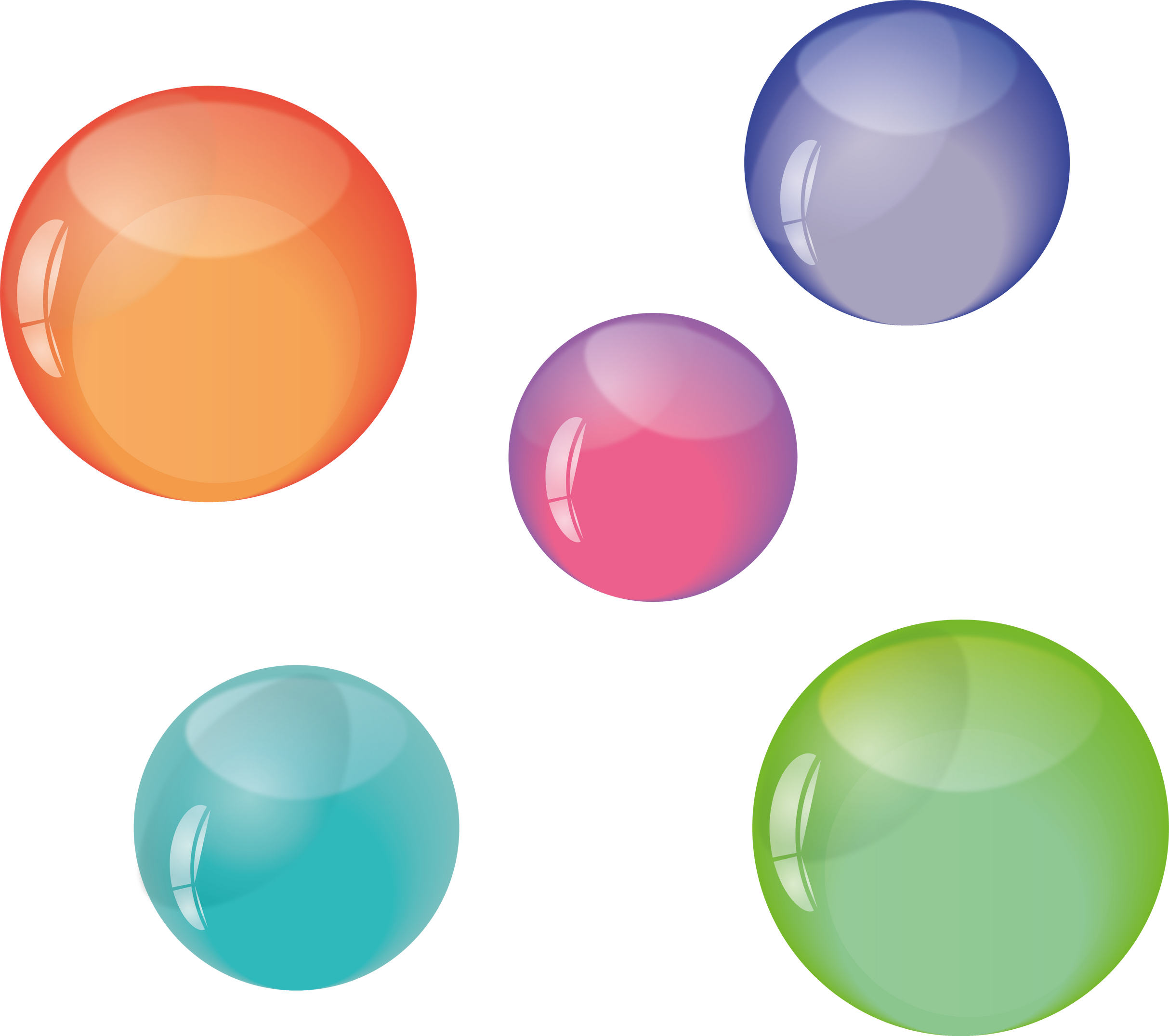 Bright Colorful Bubbles